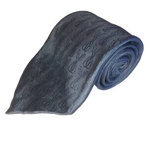 Vintage Gucci 100% silk light blue geometric print tie made in Italy